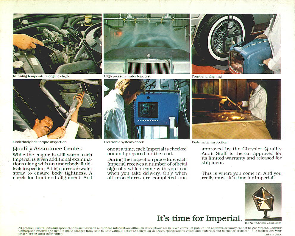 1981 Chrysler Imperial Mark Cross Brochure Page 4